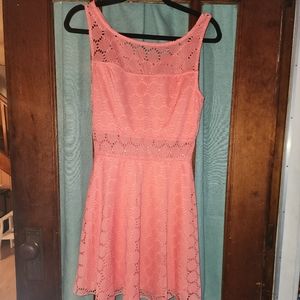 Peach lacey dress